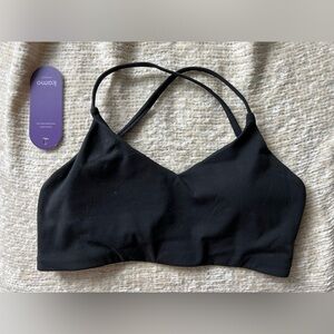NWT Kamo Fitness Strappy Black Sports Bra Size Large